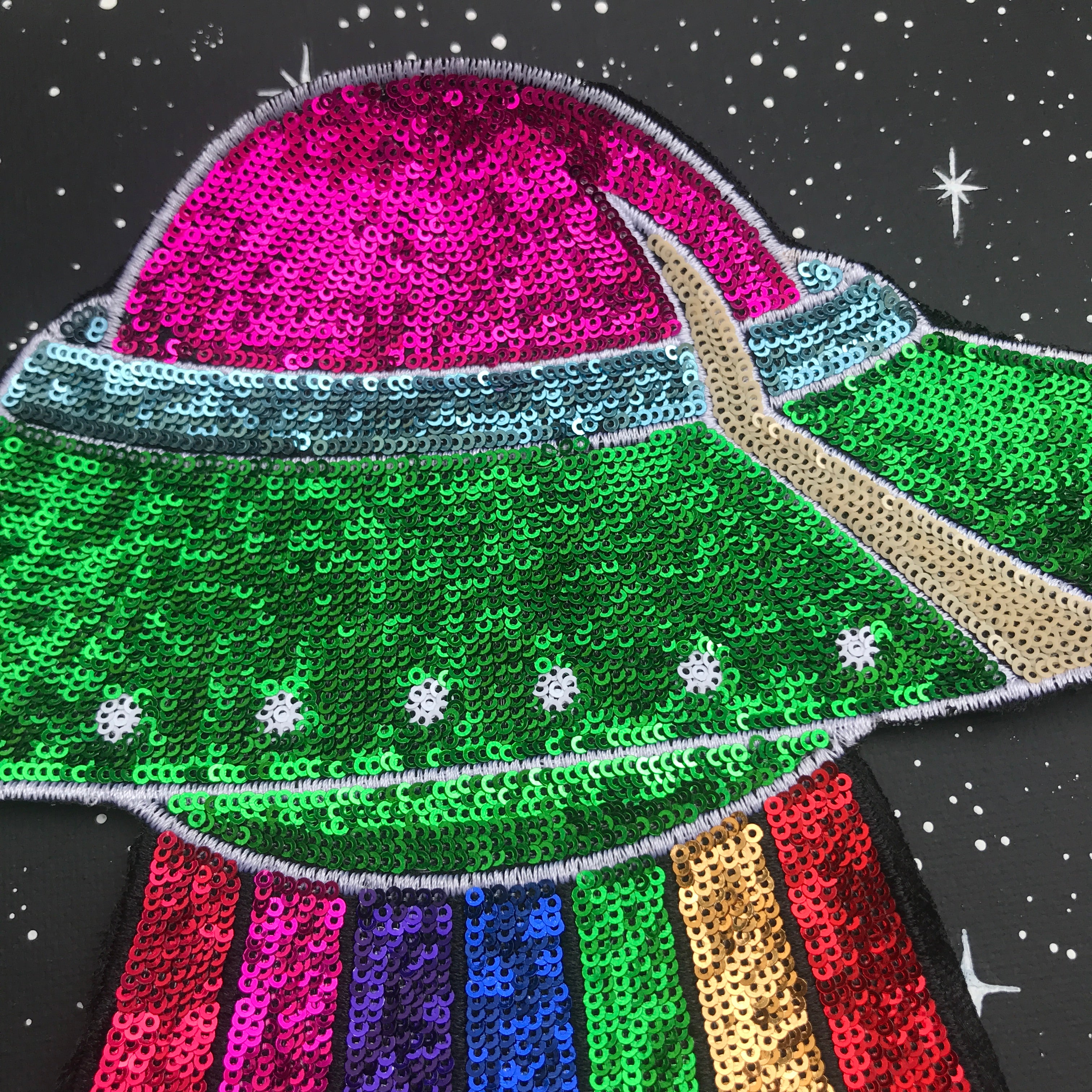Roswell UFO large sequined Patch