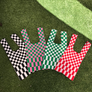 Checkerboard Knit Bag