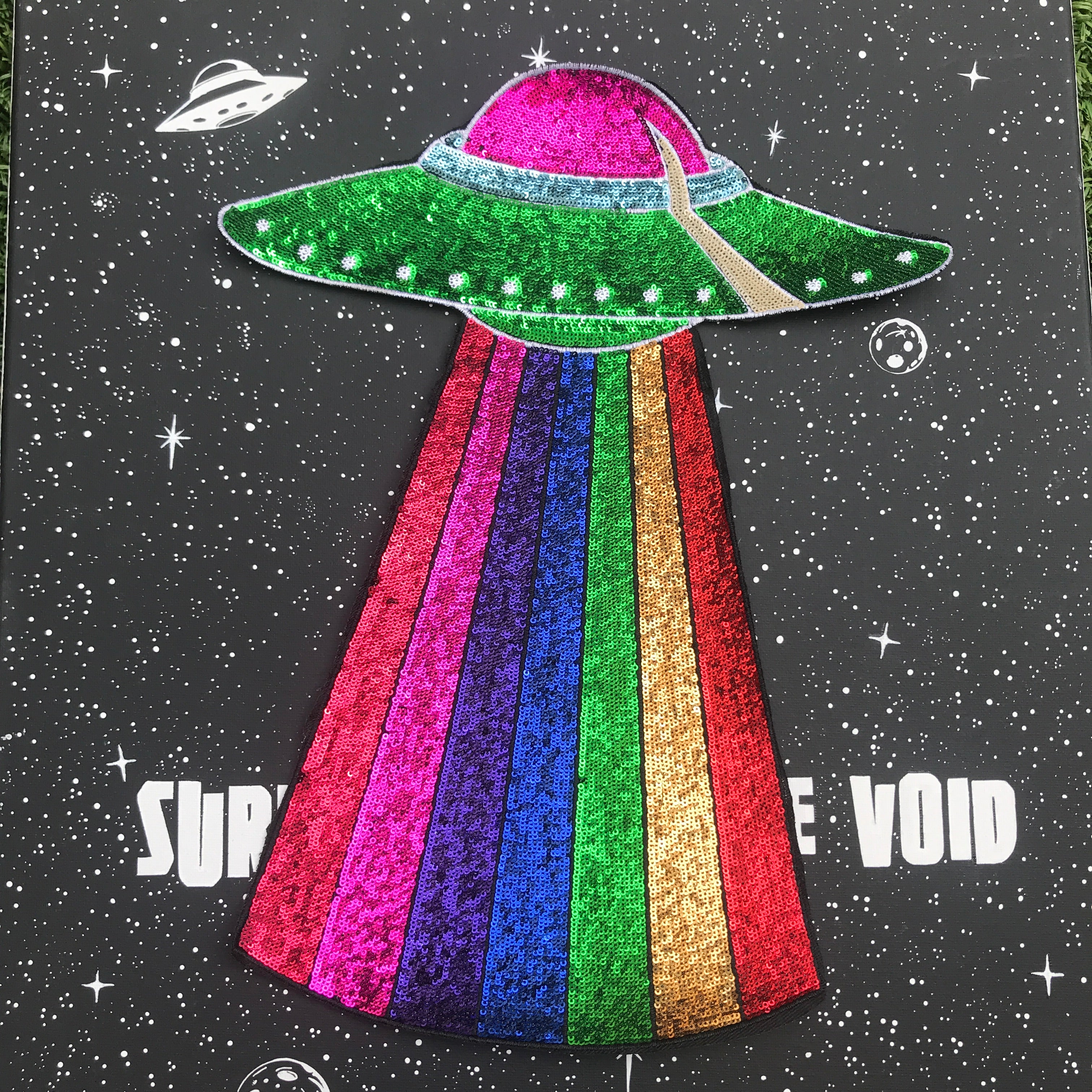 Roswell UFO large sequined Patch